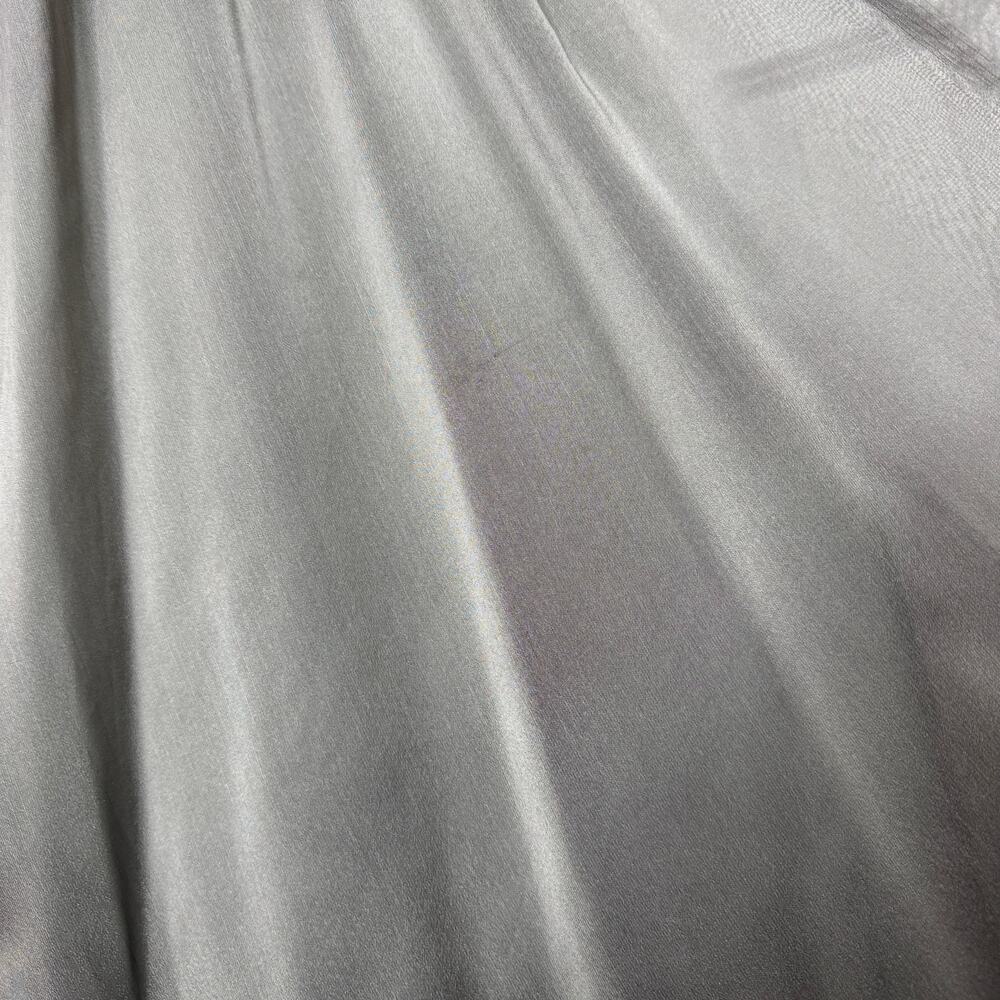 BARI JAY Gray One Shoulder Grecian Dress Pleated Chiffon Bridesmaid Formal Gown - Picture 10 of 15